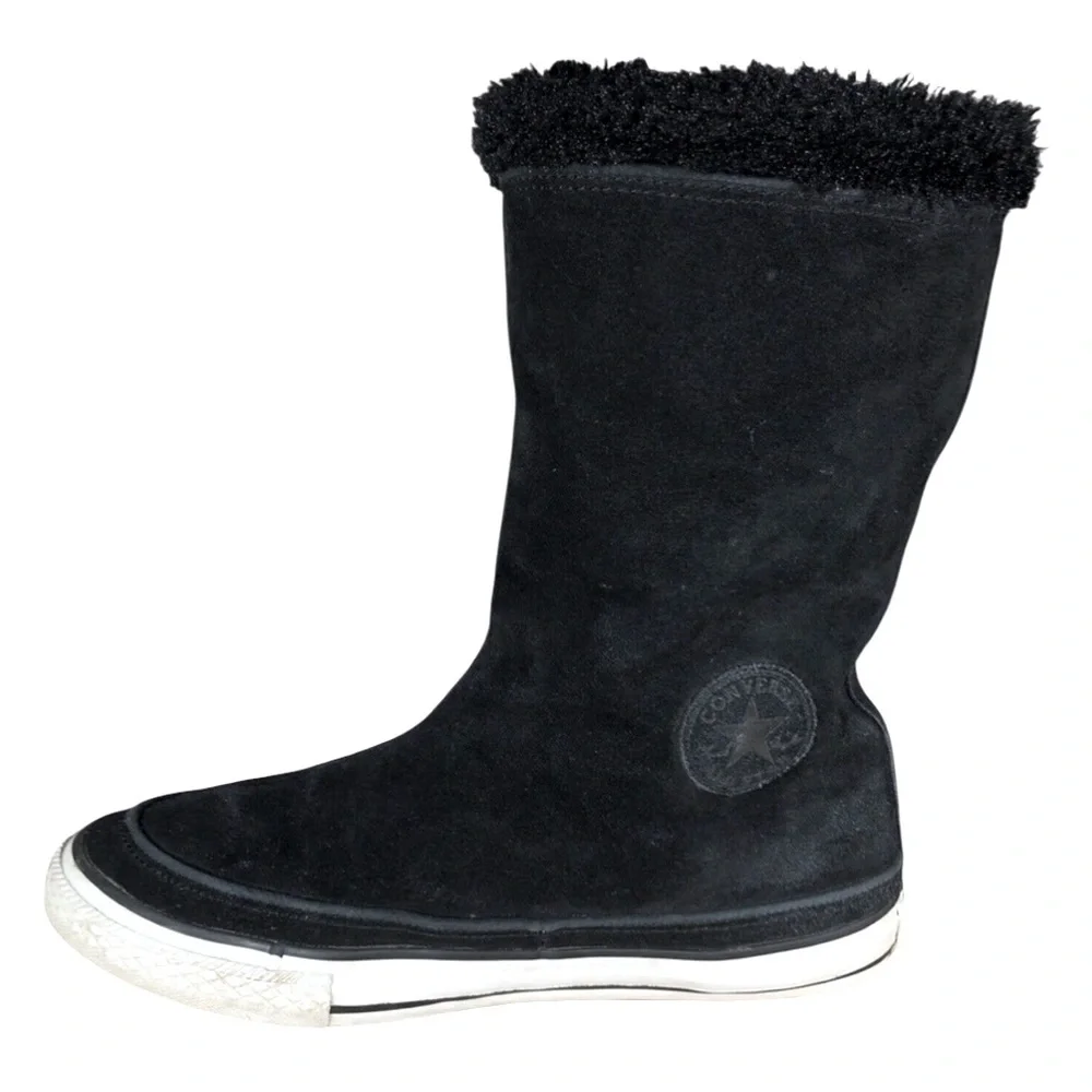 Converse All Star CT Beverly Black Suede Boots Women’s | Sherpa Lined | Sz 6
